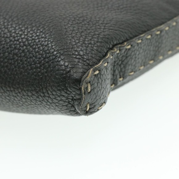 FENDI Shoulder Bag Leather Black Auth rd1013 - Picture 11 of 16
